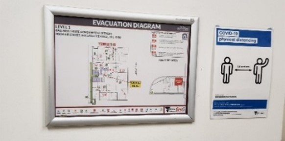 Evacuation plan map