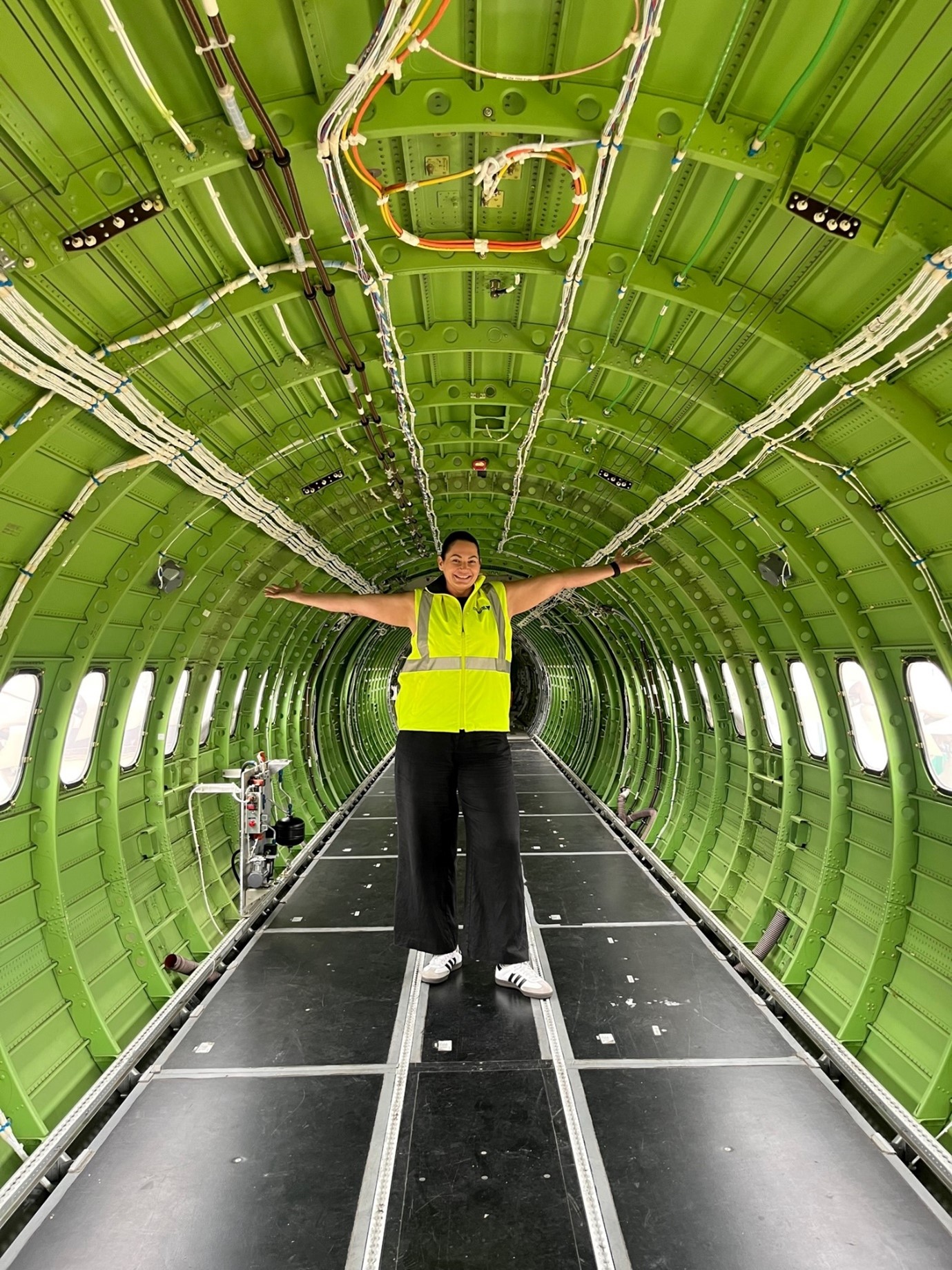 Alina Hamblyn inside Large Air Tanker