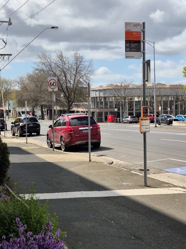 Public transport bus stop
