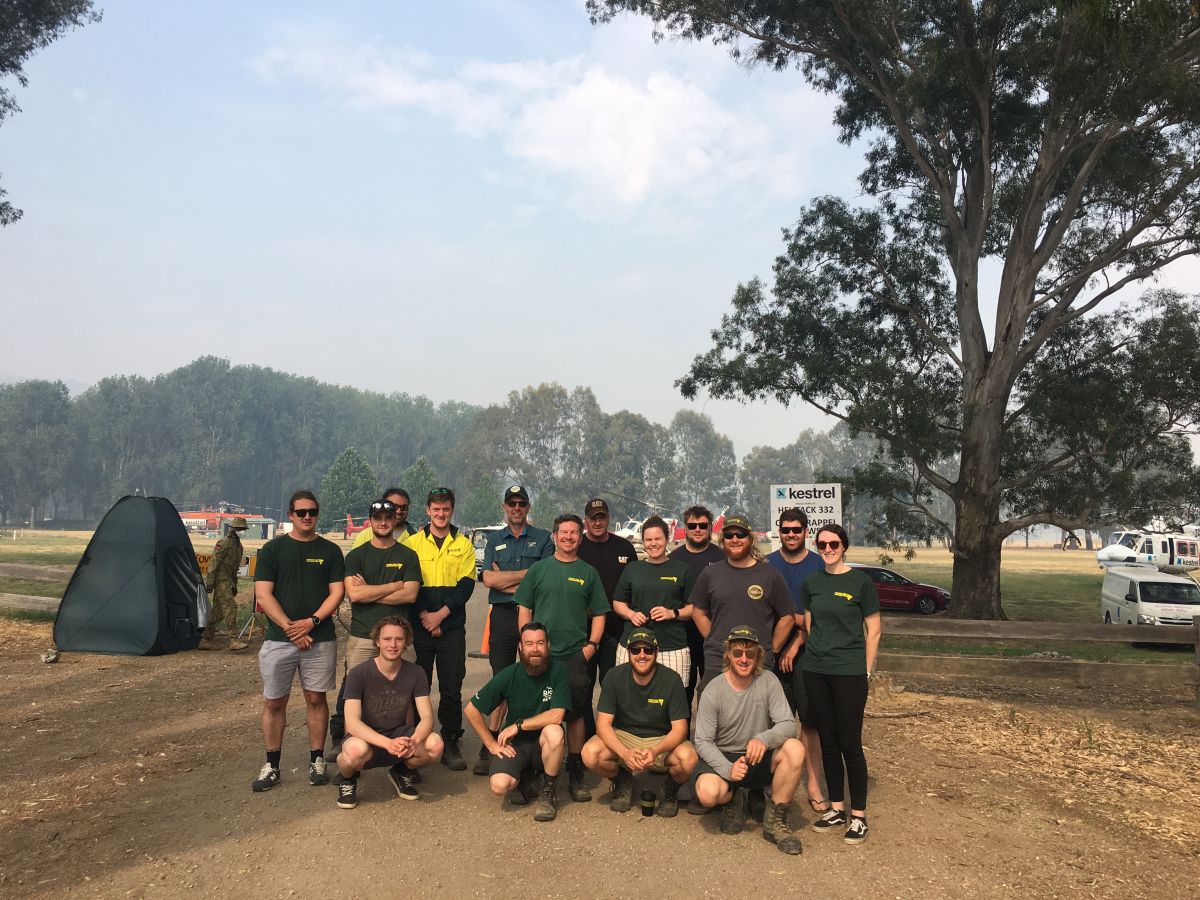 Senior Forest Fire Management Officer Bodin 'Bo' Campbell and the taskforce in Hume, led by Peter Hay