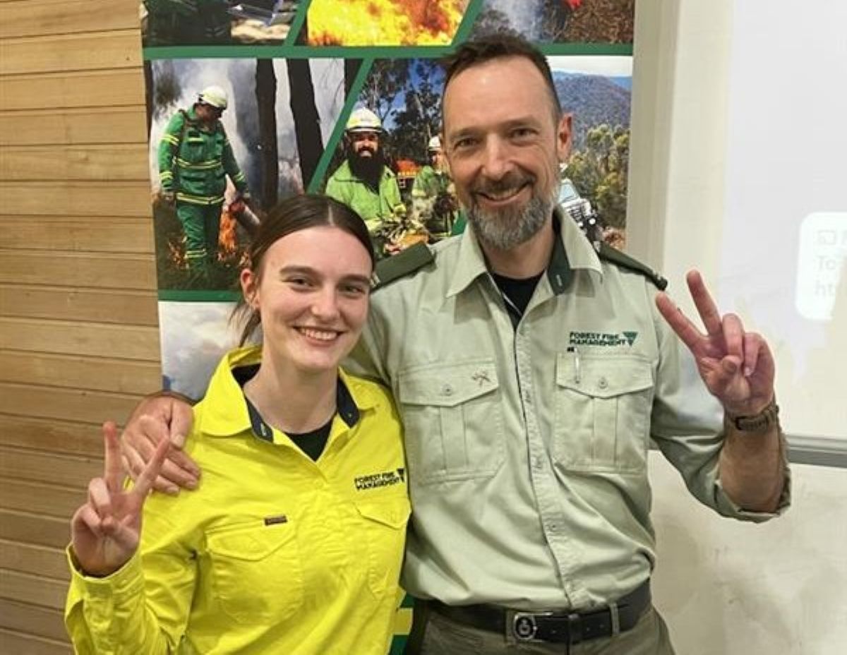 Angela with her father Glenn