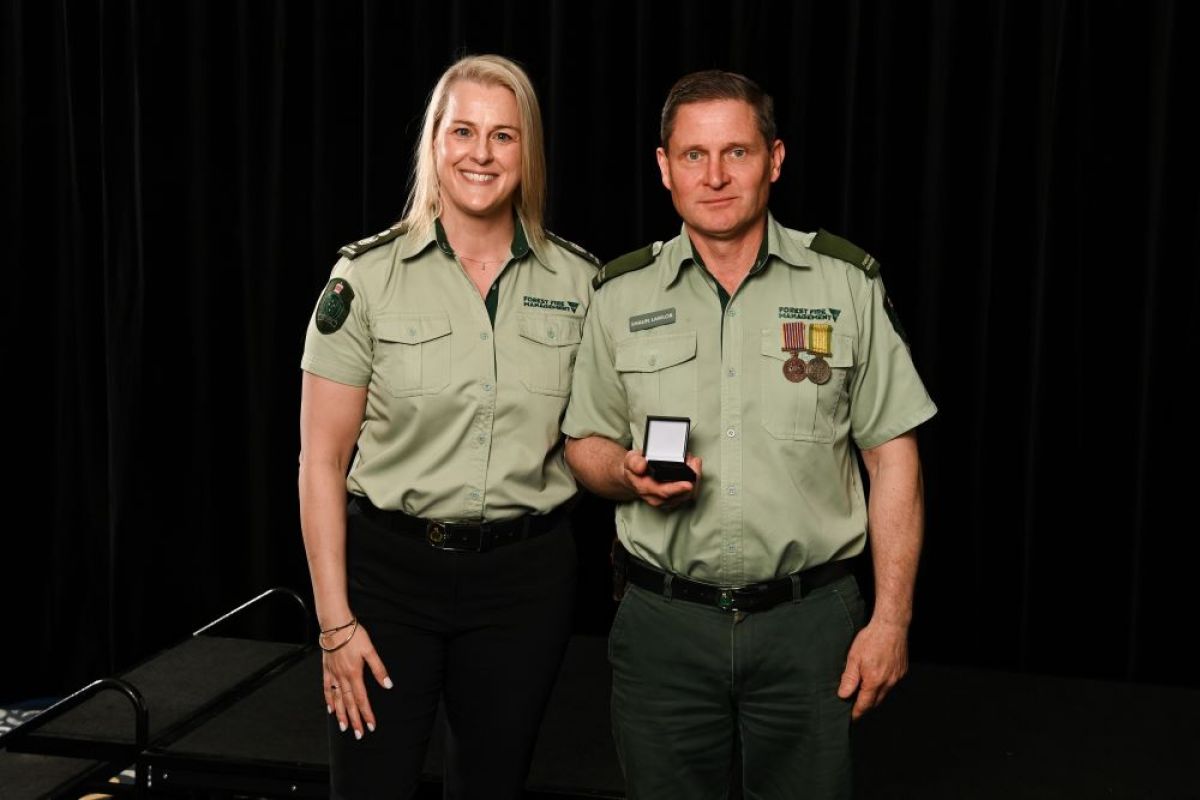 Shaun Lawlor and former FFMVic Deputy Chief Fire Officer Allyson Lardner