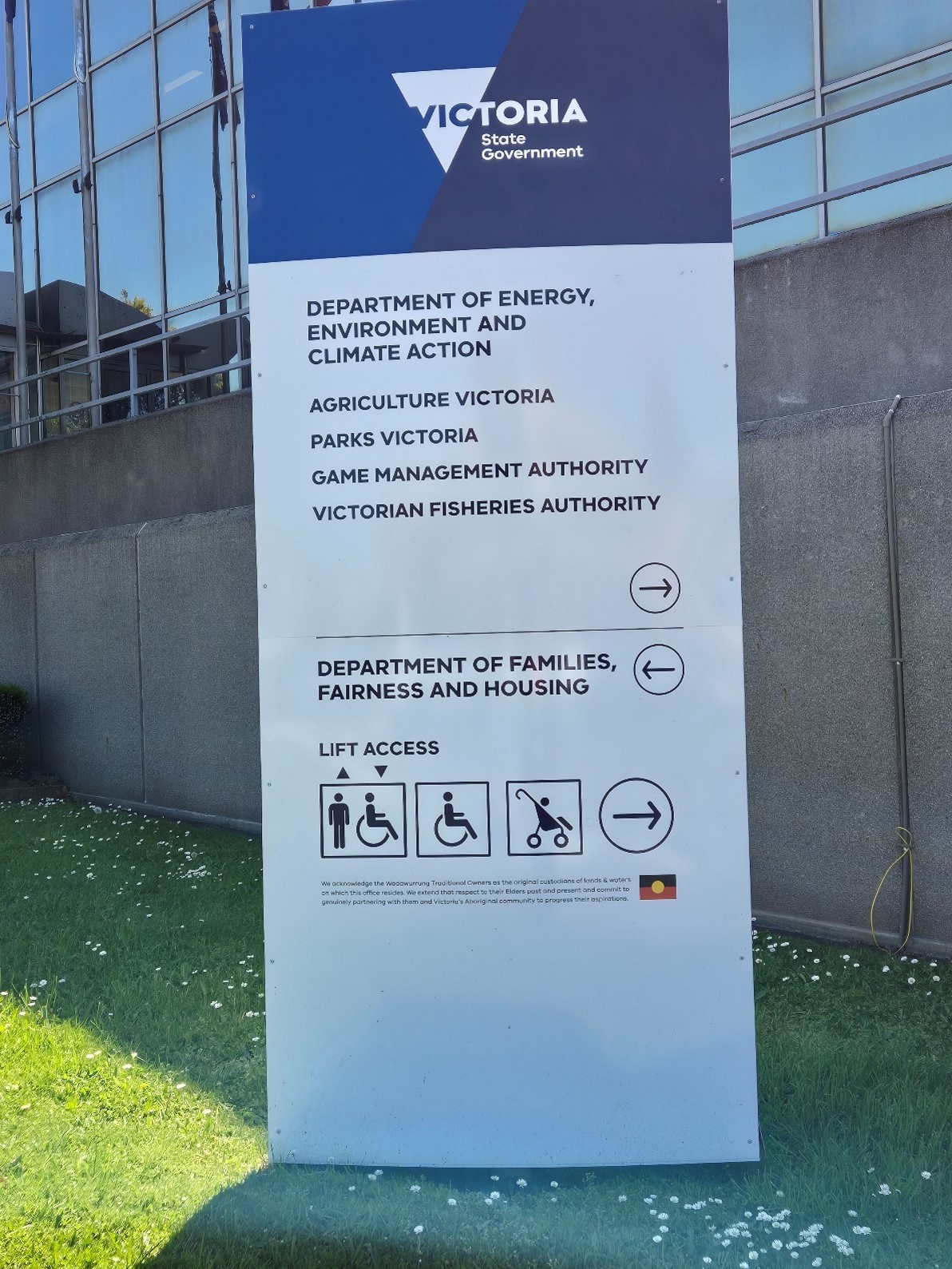 Victoria State Government official sign