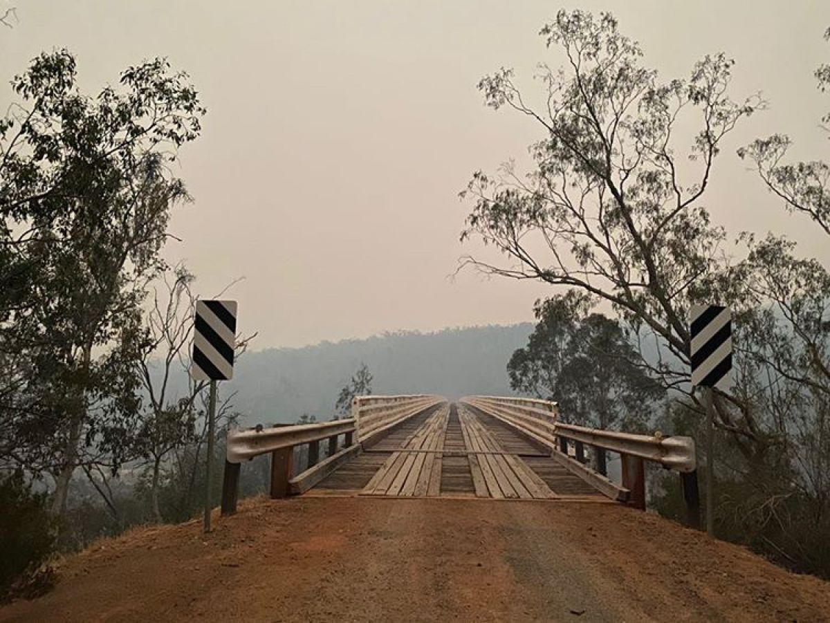 McKillops Bridge in the Bendoc and Bombala area of East Gippsland safe after the fire