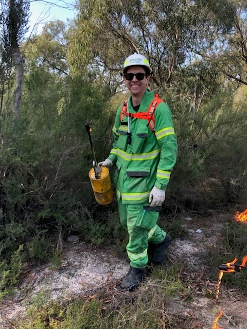 Jake on a planned burn