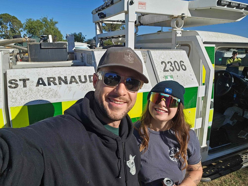 Erwin with his colleague Megan from Canada