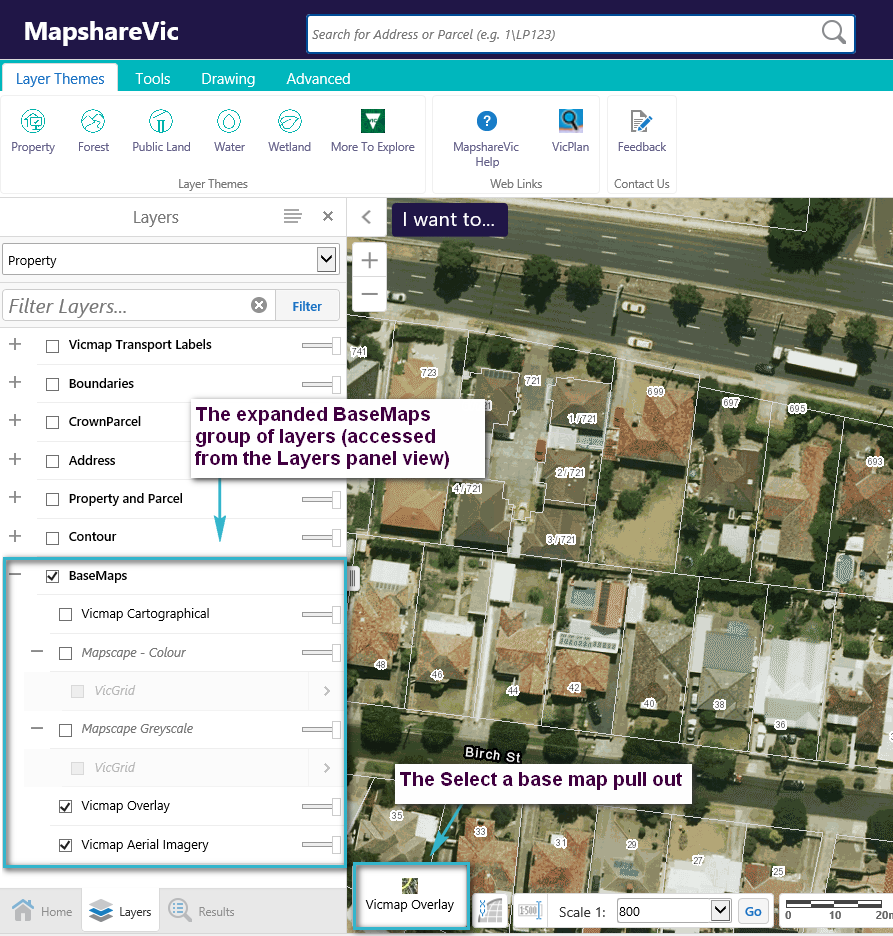 screen capture of Mapshare legend tab